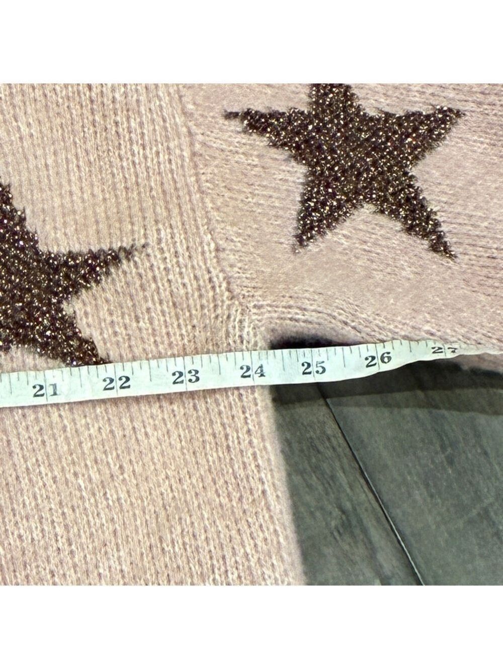 All Saints Star V-Neck Oversized Sweater in Pashmina Pink - Size Medium - Picture 12 of 16